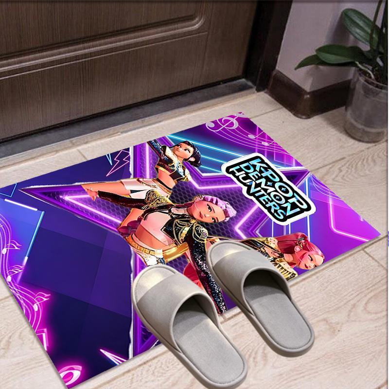KPop Demon Hunters Pattern Rug, Indoor/Outdoor Mat, for Picnic, Gameroom, Bedroom, Office, Living Room, Home Decor Carpet, Birthday Gift