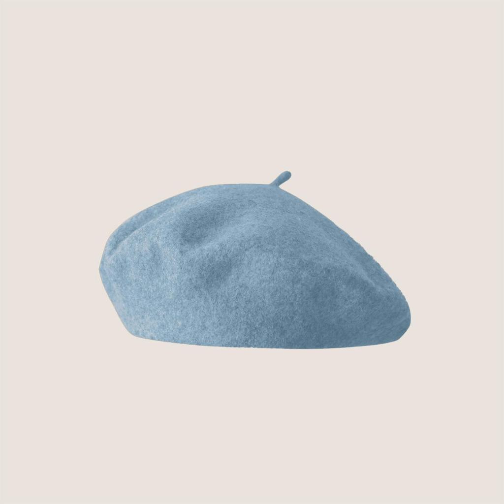 Vintage Wool French Beret for Women Solid Fashion Simple Casual Beret Solid Classic Breathable Soft Comfortable Hat for Fall Winter