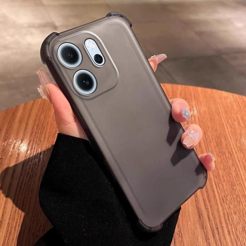 Case for OPPO Reno14 F 5G Shockproof Airbag Bumper Casing Frosted Translucent Cover