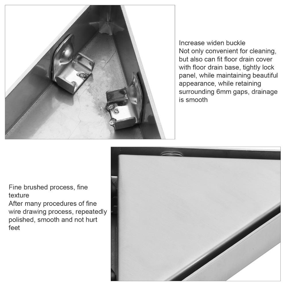 304 Stainless Steel Corner Floor Drain Deep Water Seal Floor Drain Odor-Proof Shower Drain Garage