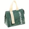 1pc Insulated Lunch Bag,PET Material,Square Shape,Large Capacity Portable Bento Box Carrier with Thermal Ware, with Hand Wash Operation Instruction