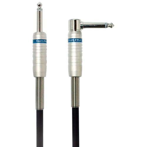Ex-pro FL-7LS Shielded Instrument Cable, Right Angle X Straight, 7m
