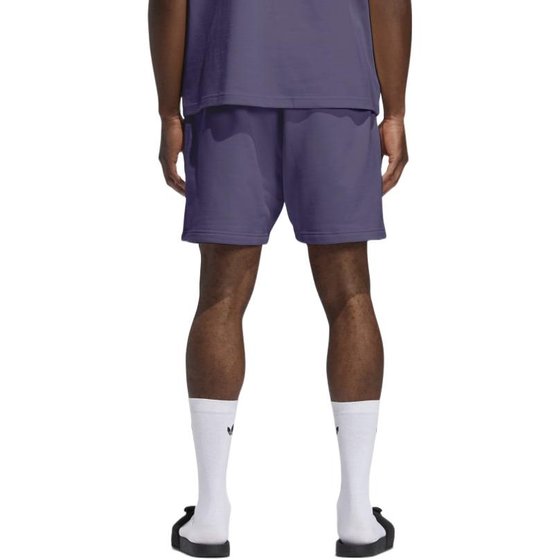 Adidas Originals Trefoil X Pharrell Williams Co-Branded Solid Elastic Straight Cotton Shorts Unisex Bottoms Purple GH4403