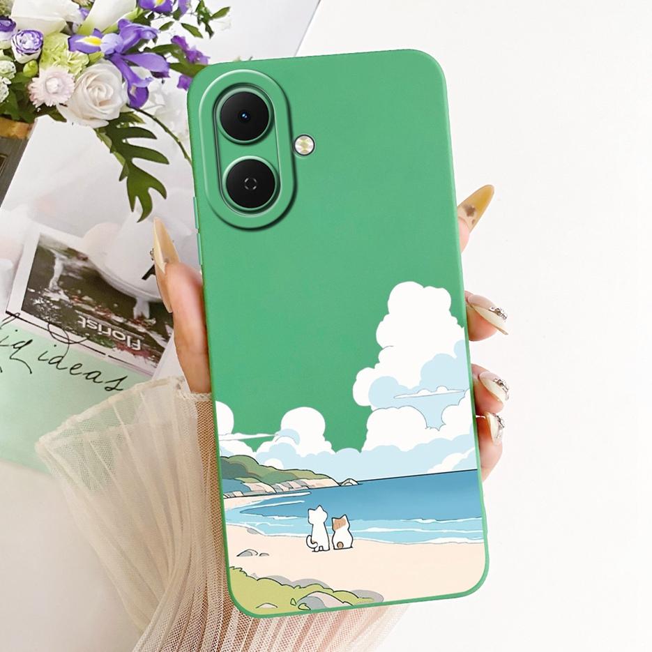 Für Tecno Spark Go 2 Hülle KM4 Niedlicher Hund Panda Cartoon Hülle Weiches TPU Mattes Handyhülle Für Tecno Pop 10 Pop10 Spark Go 2 Go2 Schale