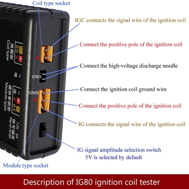 Professional Automotive Ignition Coil Tester with 98% Accuracy for Rapid Diagnosis of Gas and Natural Gas Vehicles Featu