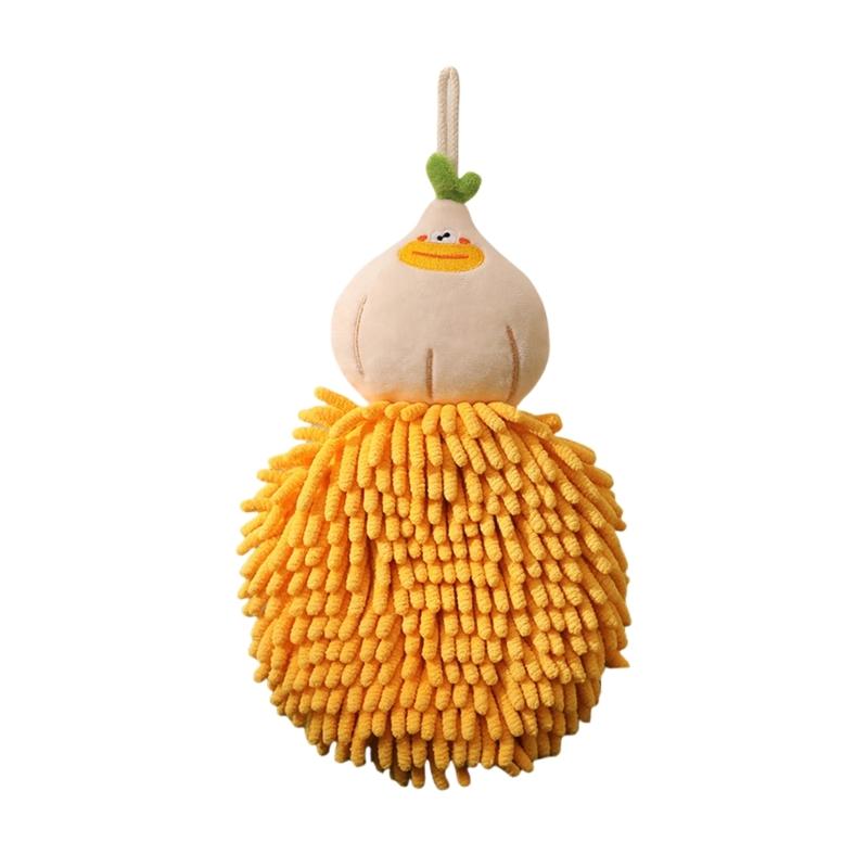 Cartoon Chenilles Hand Towel Wipe Balls with Hanging Loopes for Kitchen Bathroom Quick Drying Soft Absorbent Handball