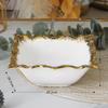 Golden Edged Ceramic Dining Plate Western Steak Plate Sushi Plates Dessert Bowl Sashimi Plates Fruit Dish Salad Bowl Soup Bowls