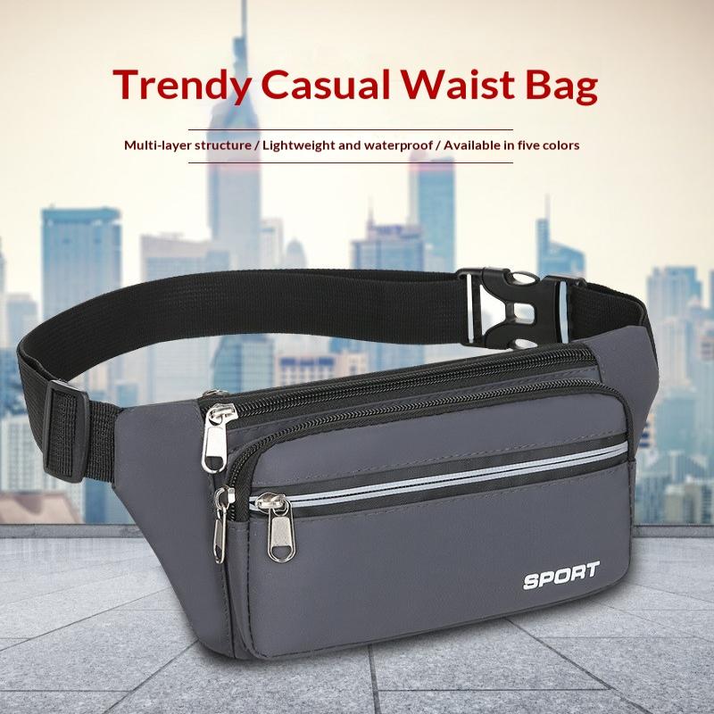 Waterproof Sports Waist Pack Bag For Travel Hiking Running Hands-Free Business, Site Work, Sports, Mobile Phone, Waist Bag