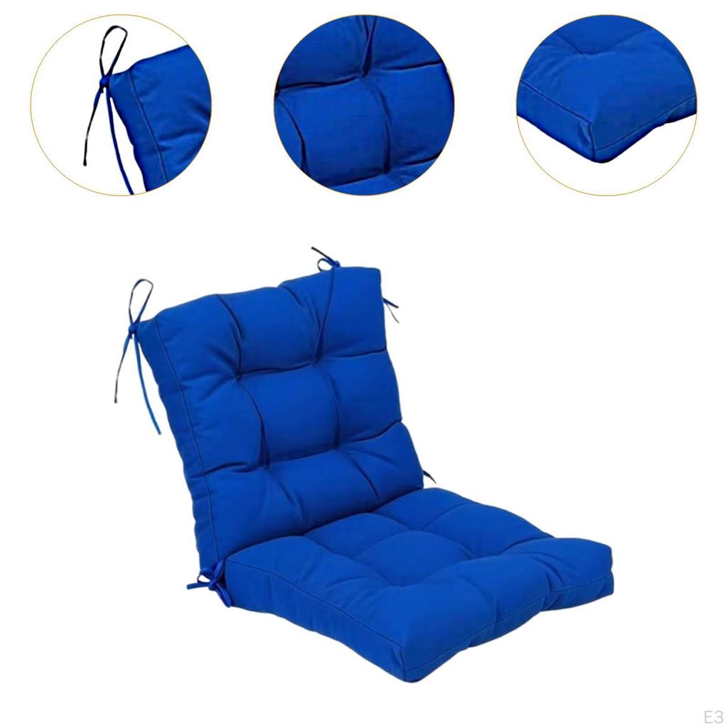 Chair Cushion Pad Lightweight Solid Color High Back Seat Rocking for Kitchen Indoor