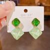 Rosa Grün Acryl frauen Baumeln Ohrringe Candy Farbe Süße Sommer Heiße Mode Transluzenten Quadrat Anhänger Hängen Ohrringe