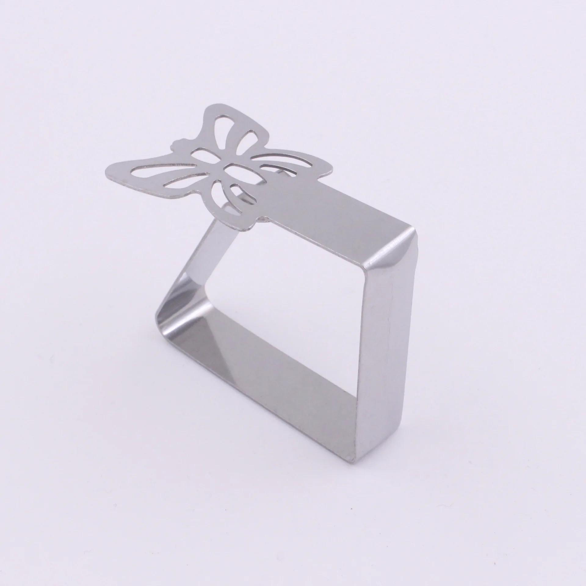 

Stainless Steel Tablecloth Clips Creative Leaf Design Thickened Anti-Slip Adjustable Durable Portable Clips for Weddings Picnics