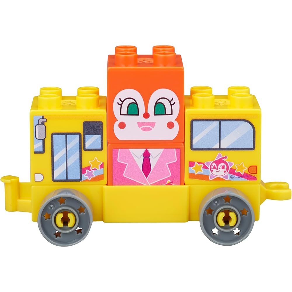 Bandai Blocklabo Vehicle Building Blocks Set Dokin-chan and School Bus 30 Pieces
