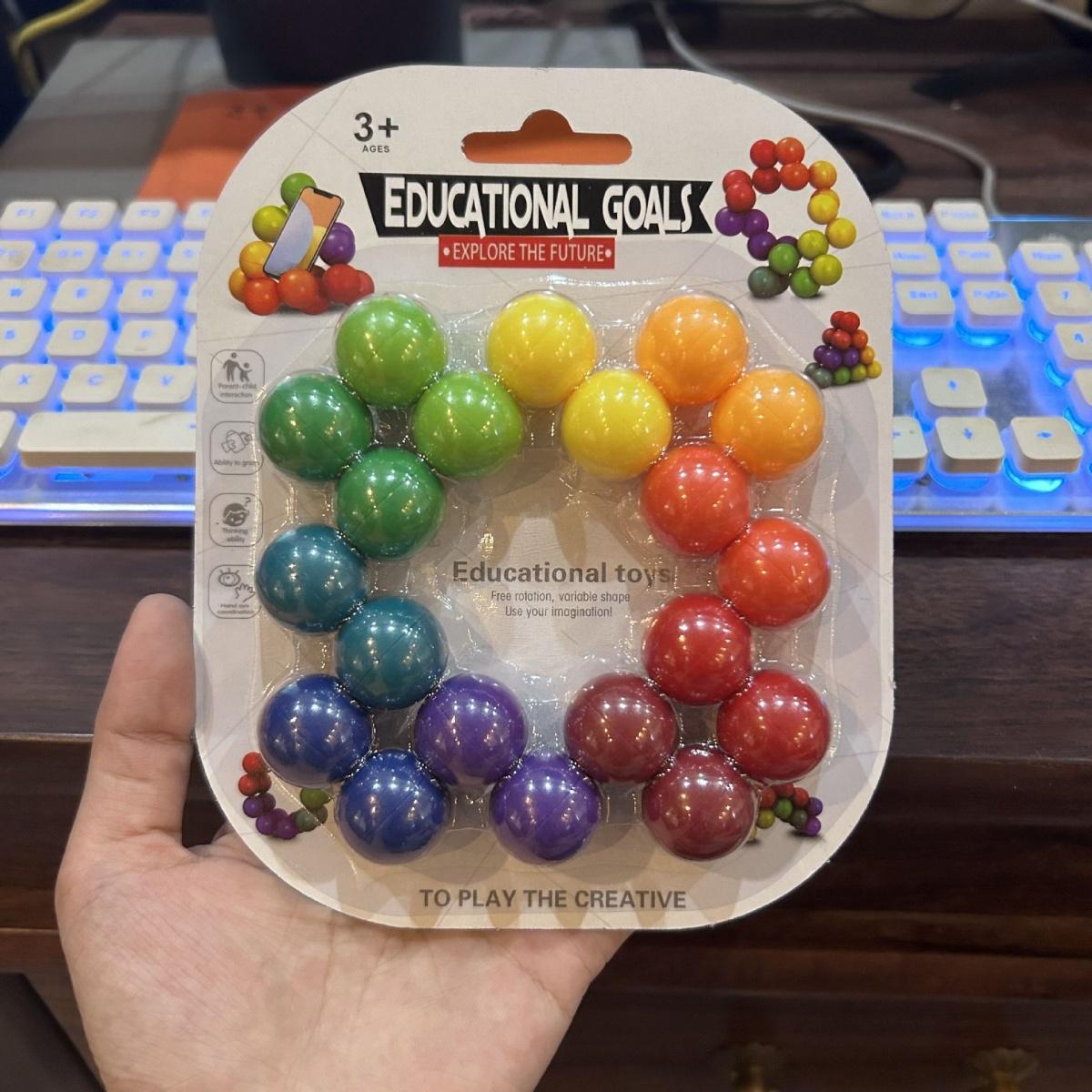 

Toys Sensory Fidget - 3D Rotating Learning Educational Balls For Stress Anxietyelief, Creative DIY Assembly Learning Activities