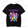 Vintage Kpop Demon Hunters Anime T-shirt Rumi Zoey Mira Print T Shirt Harajuku Cartoon Kpop Demon Hunters Teenage Girls Tshirts