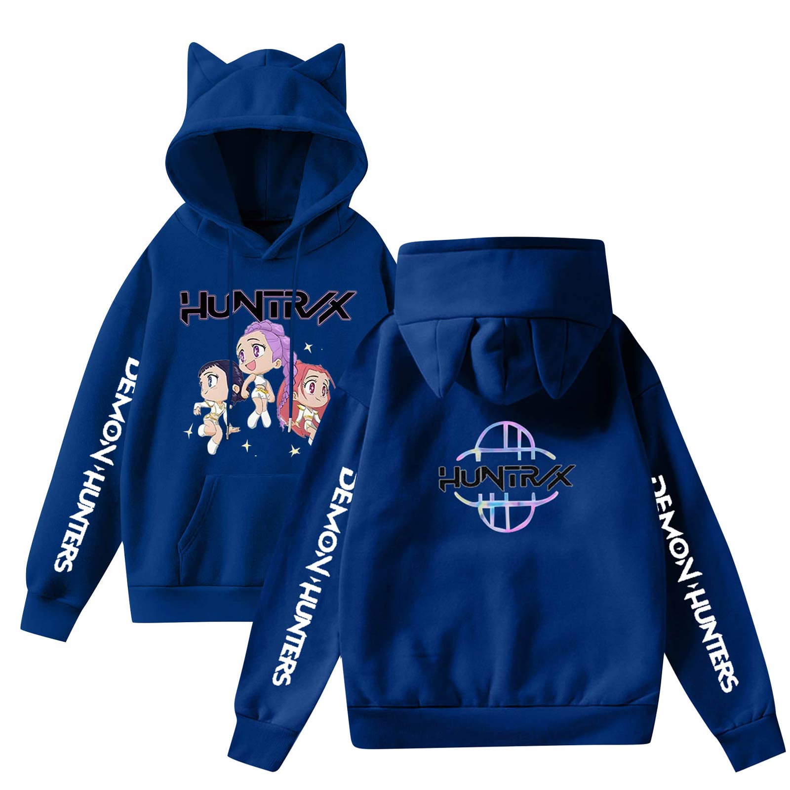 

Женская мода повседневная толстовка с капюшоном с длинным рукавом и круглым вырезом с карманами L