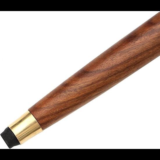 

Старинная латунная викторианская ручка с деревянной ручкой в винтажном стиле M аэро