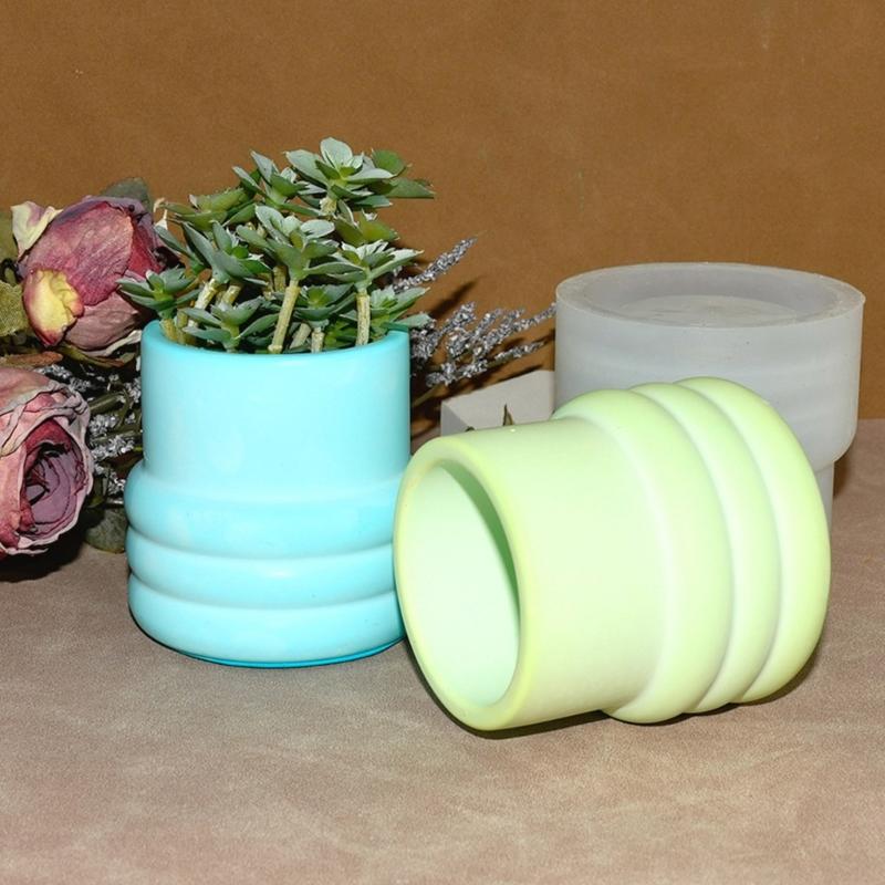 Multipurpose Cylinder Vase Silicone Mold Versatile Resin Cast Set for Home and Office Decoration and Jewelry Storage