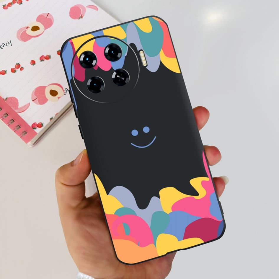 Für Tecno Spark 20 Pro+ KJ7 Hülle 2024 Süßes Herz Dinosaurier Cartoon Stoßfest Weiche Hülle Für Tecno Spark 20 Pro Plus Etui Funda