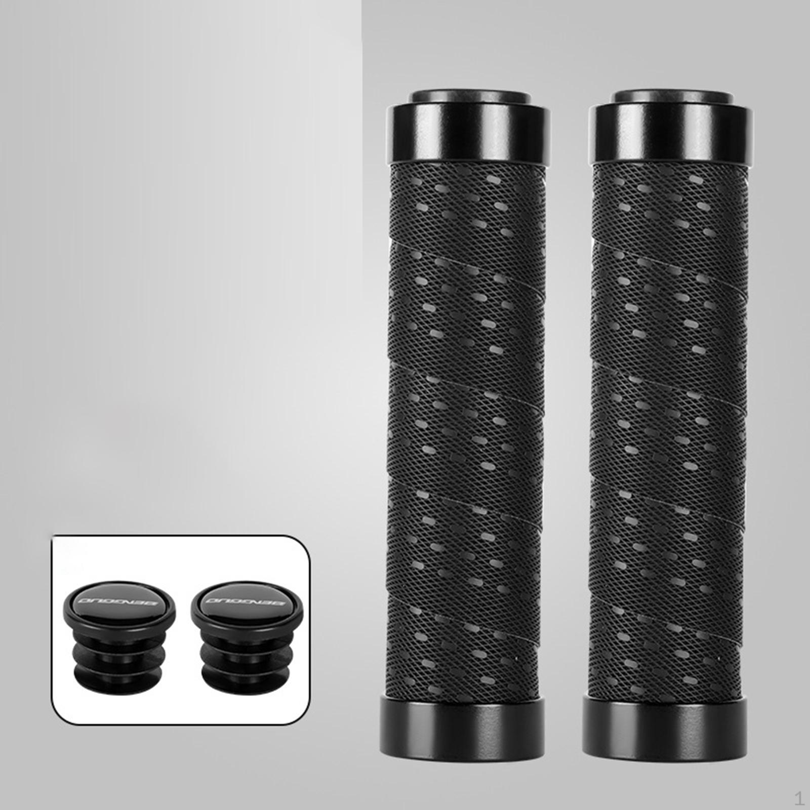 

2 Pieces Bike Grips Accessories Comfortable Ergonomic Non Slip Portable Handle Bar Wrap Sturdy for чёрный