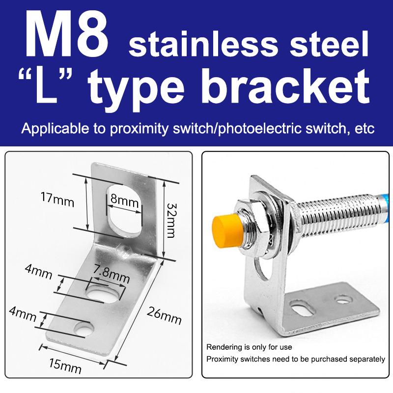 M8M12M18M30  1 tvarovaný L-tvarovaný Montážní Pevný Základní Držák Pro Bezkontaktní Spínač Fotoelektrický Spínač Senzor