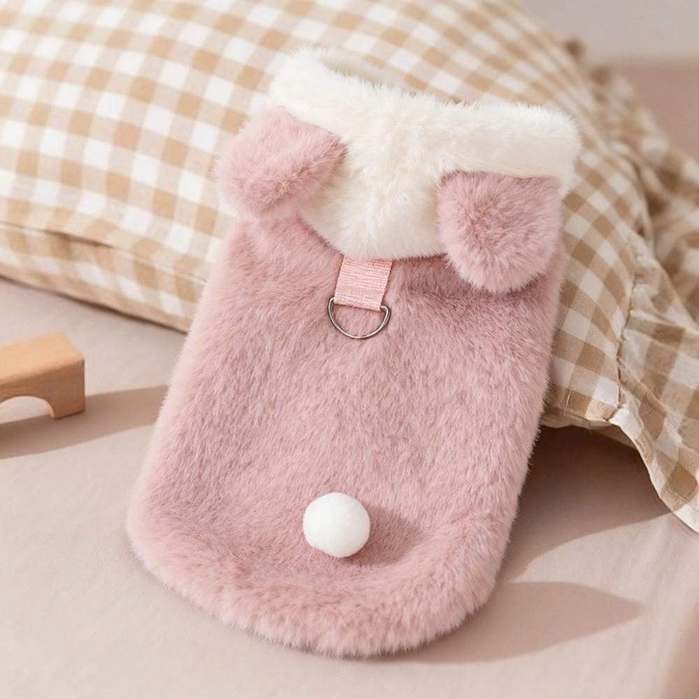 Autumn Winter Dog Fleece Coat Windproof Plush Dogs Coat Cute Pet Clothes Puppy