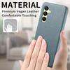 For Samsung Galaxy S25+ Case Litchi Texture Leather Coated PC Mobile Back Cover