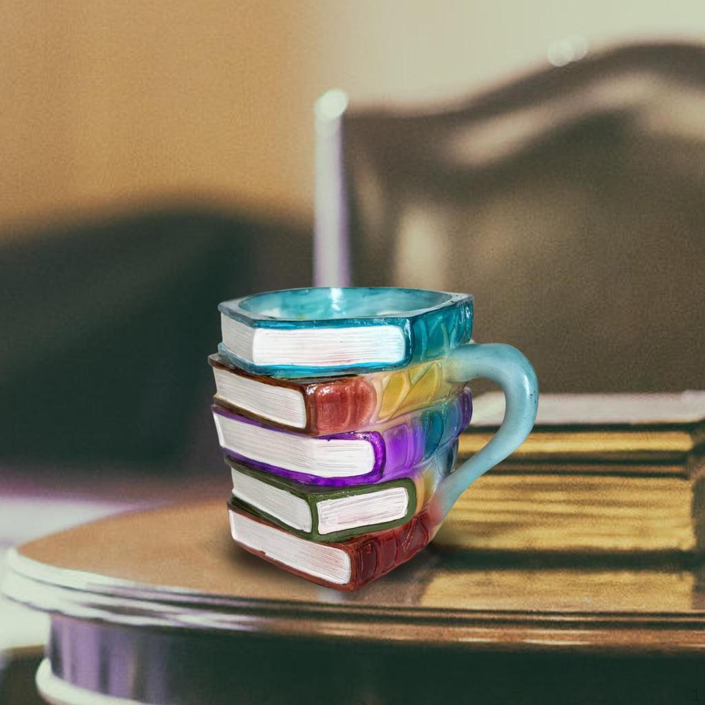 Cup, Paint Book Mug, Novelty Gift for Lovers, Unique Handmade Coffee Funny Bookish Tea Cup