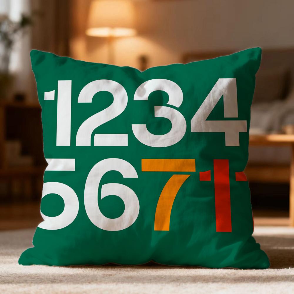 Popular S-S7-Eleven Cushion Cover Soft Washable Pillow Case Multi-Scene For Couch Bed Travel Office Use