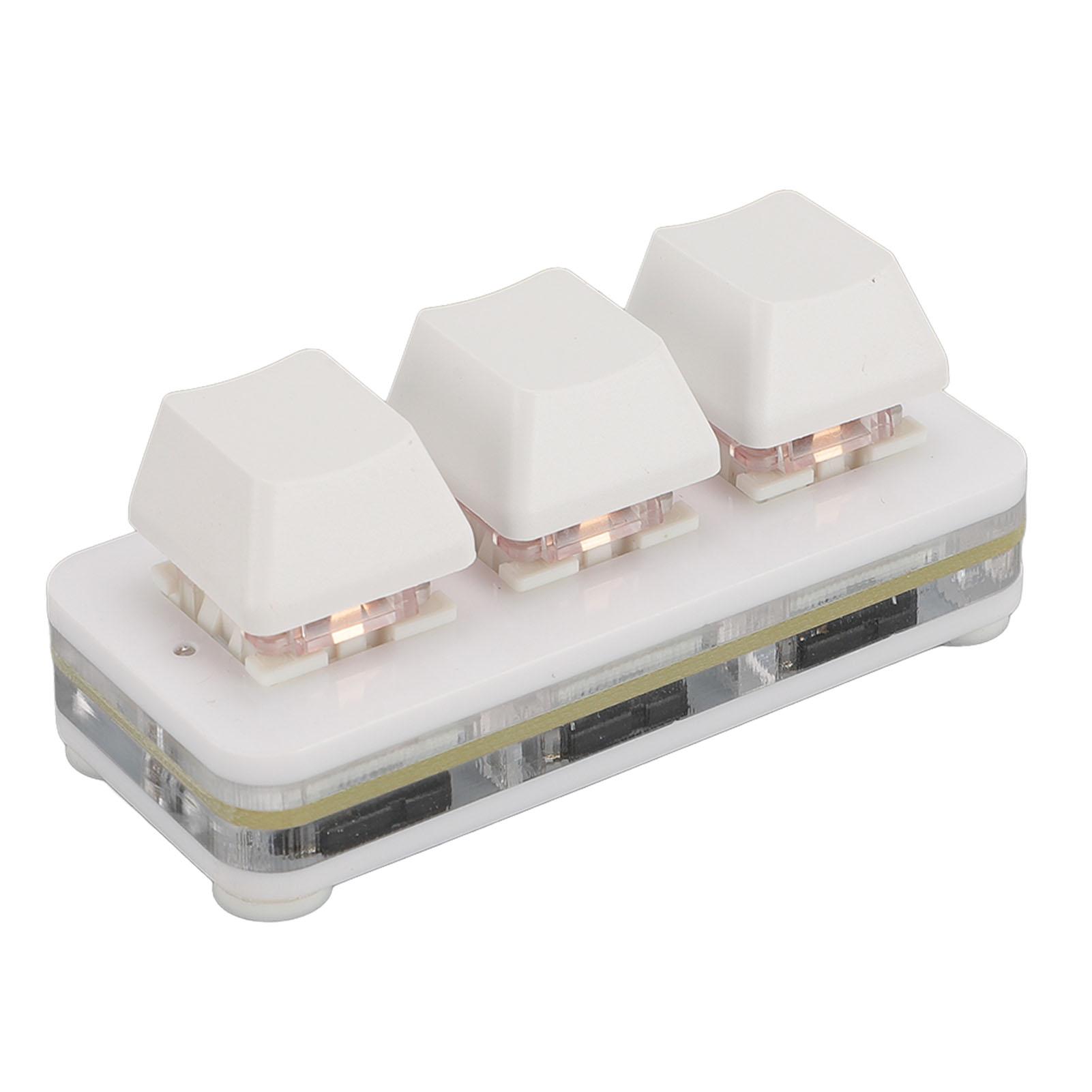 

3 Ключі Клавіатура USB Механічна Ігрова Клавіатура RGB Налаштовувана Програмована Клавіатура з Червоними для Роботи