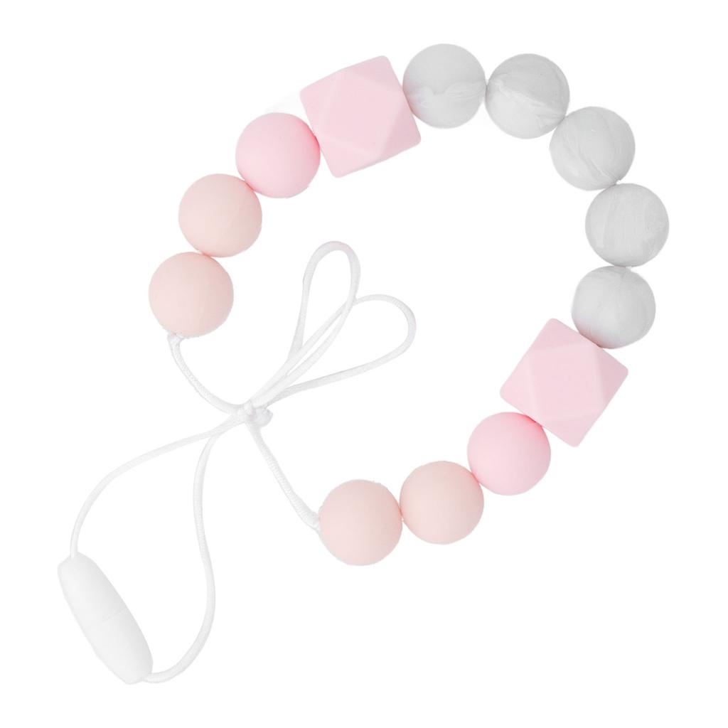 Kojenecký kousací náhrdelník Batolata Vynikající Měkký Silikonový Korálkový Kousací Náhrdelník pro Dásně