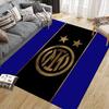 Football Club Internazionale Milano Flannel Pattern Square Carpet,Area Rug,Carpet Rug for Living Room Bedroom Sofa Playroom Decor,Non-slip Floor Mat