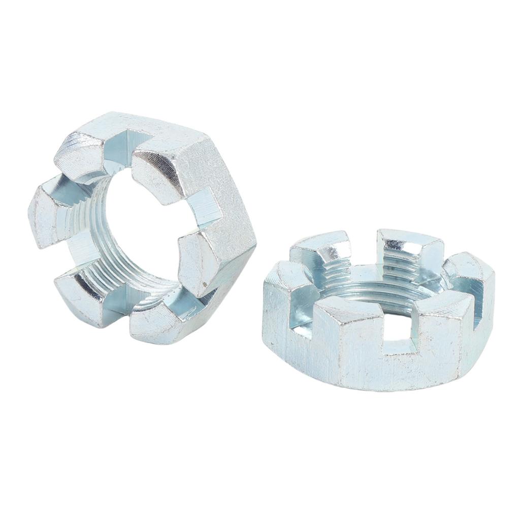 2 Sets Trailer Nut Kit with 1in Shaft Spindle Nuts 1in Washer 2.2in Cotter Pins Galvanized for 1in Shaft Spindle