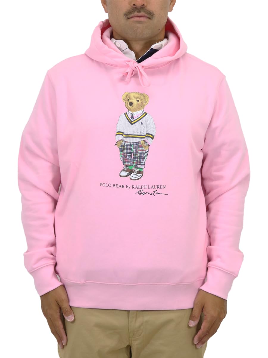 

POLO RALPH LAUREN Polo Bear Print Pullover Sweatshirt Size Pink Men s Hoodie, L, (Product Code 01020091) розовый