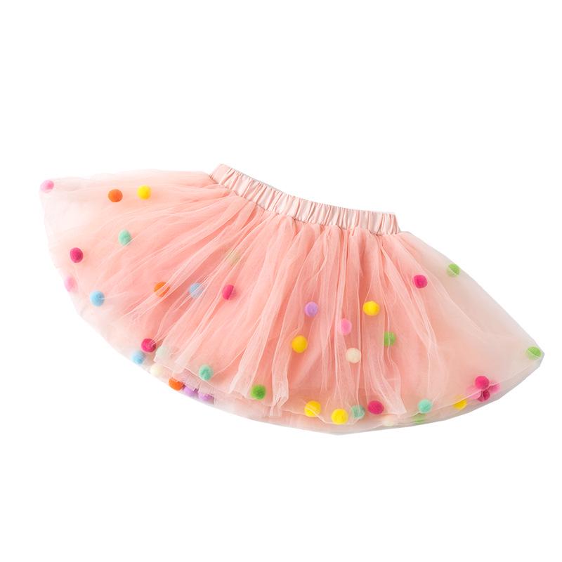 Skirt Girl Princess Party Skirt Hair Hoop Set Kids Girls Tutu Skirt Fluffy Mini Rainbow Dot Skirt