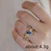 Classic Copper Alloy Zircon Ring Ladies Jewelry Wedding Promise Party Gift