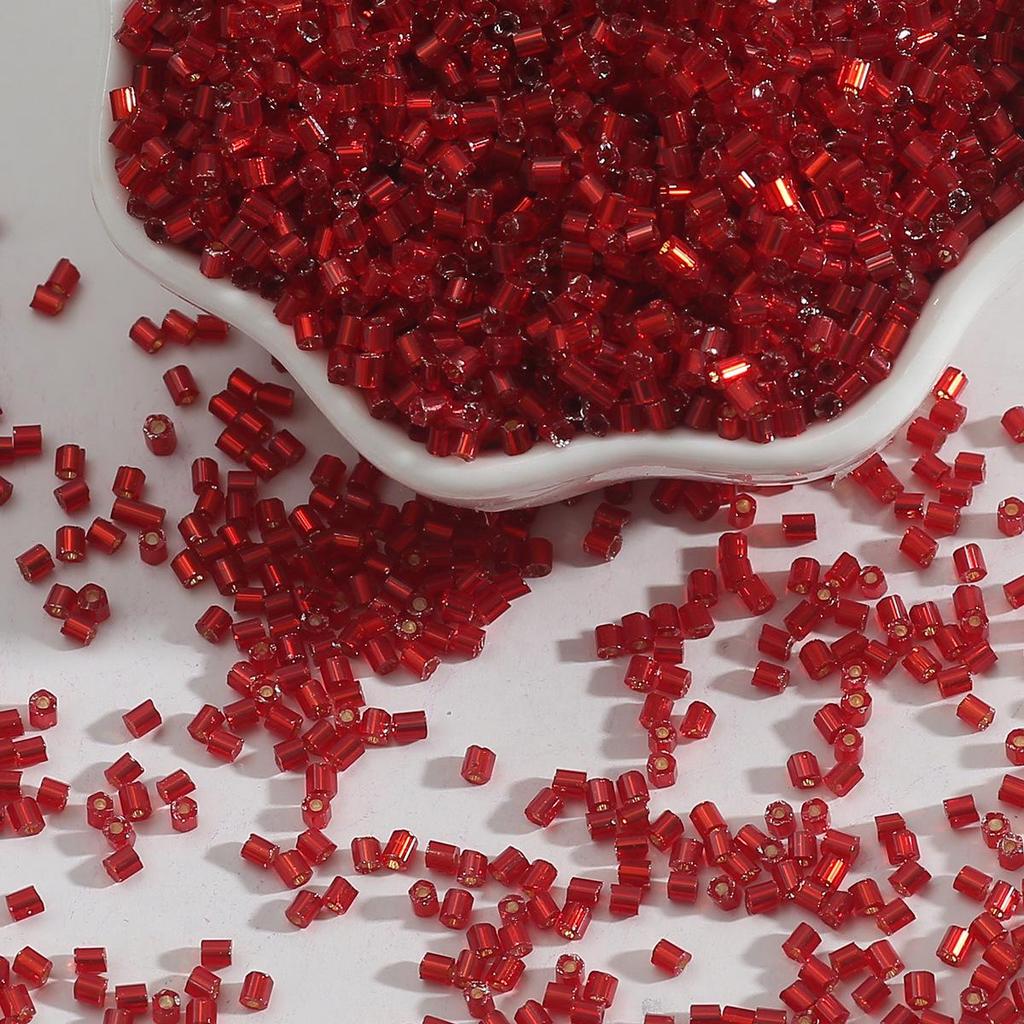 2mm Silver-Lined Glass Seed Beads: Handmade DIY Jewelry & Clothing Accessories, Transparent Loose Beads.