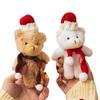 Christmas Floral Teddy Bear Scarf Pendant - Cute DIY Apparel Gift