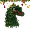 Weatherproof Christmas Horsehead Wreaths Holiday Garland for Mantle Christmas Horsehead Wreath for Wall Indoors Door Window Hang