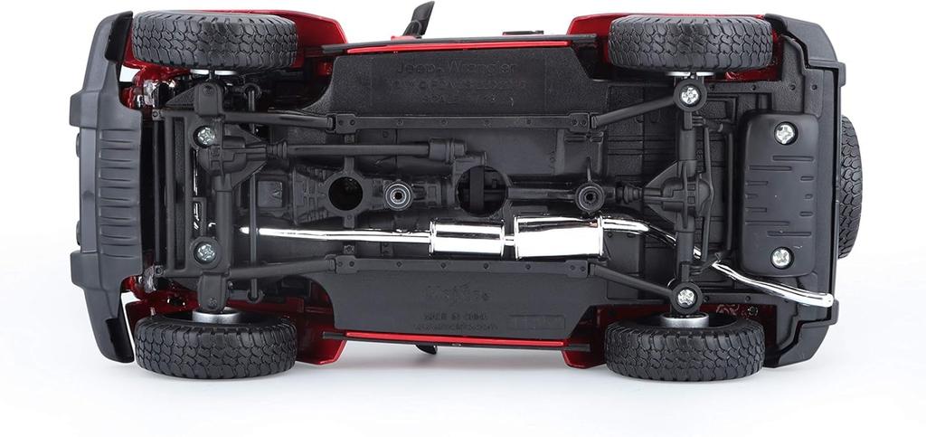 Maisto 2014 Jeep Wrangler Red 1/18 Scale Special Edition Model with Display Base, Opening Doors, Hood, and Rear Hatch, and Working Suspension