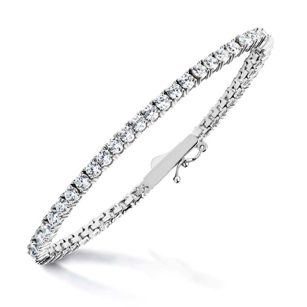 Gift from New York Women's 5ct Tennis Bracelet, Platinum-Plated, 925 Sterling Silver, Hypoallergenic, Birthday Gift for Women