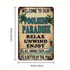 Metal Poster Tiki Bar Vintage Sign, 8x12 Inch Wall Art Decor