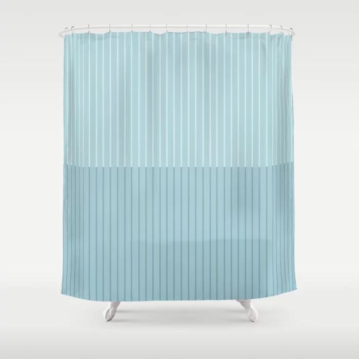 Simple Colorful Line Pattern Bathroom Curtain, Home Decoration, Waterproof Bathtub, Creative Personality Shower Curtain