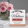 Thank You Teacher for Helping Us Grow with So Much Patience Printed Plaque Sign Gift Ceramics Posters Wood Stand Tabletop Decor