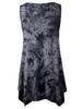 2026 Summer Tie-Dye Irregular Hem V-Neck Sleeveless Plus Size Women's Top