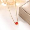 Women's Glossy Pearl Clover Jewelry Set: Bracelet, Necklace, Earrings, Ring