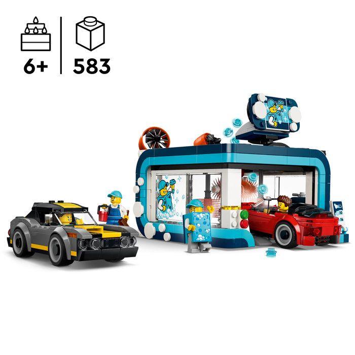 LEGO City 60497 La Station de Lavage Automatique - Jouet avec Voitures des 6 ans - Cadeau