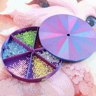 DIY Craft Diamond Painting Tray Kits Multi-Color Rotating Stackable Large Diamond Painting Tray With Lid Embroidery