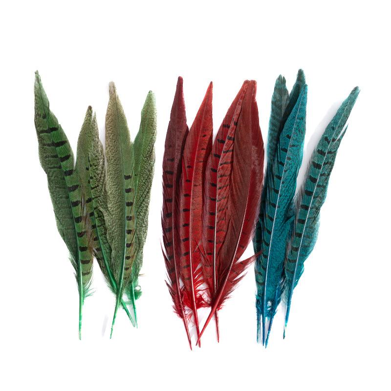 80 Natural Pheasant Feather Decorative Diy Jewelry Hair Accessories Material Cat Stick Toy Accessories