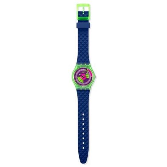 Swatch wristwatch GENT BIOSOURCED NEON SKYCHART SO28G704 unisex adult blue