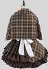 YZZYQQ Sexy and Cute Lolita Maid Anime Alice Short School Festival Brown with Size 5XL Dress, Dress, Women's Sleeves, Costume, Hat,